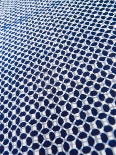 画像6: M0214C  男性用浴衣 男性用着物 筒袖 綿   藍, 抽象的模様 【中古】 【USED】 【リサイクル】 ★★☆☆☆ (6)