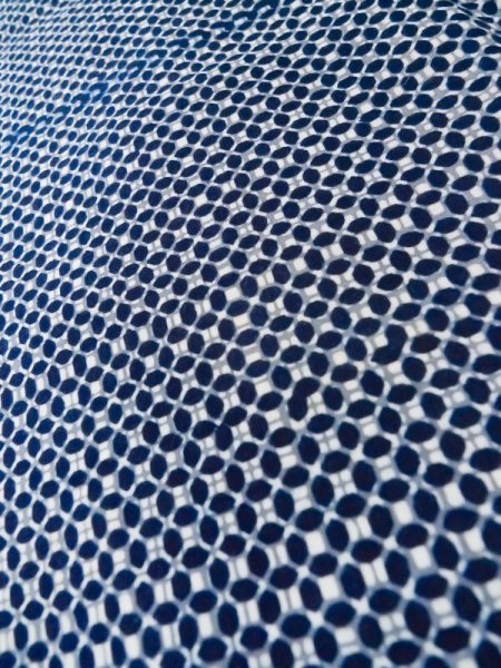 画像7: M0214C  男性用浴衣 男性用着物 筒袖 綿   藍, 抽象的模様 【中古】 【USED】 【リサイクル】 ★★☆☆☆ (7)