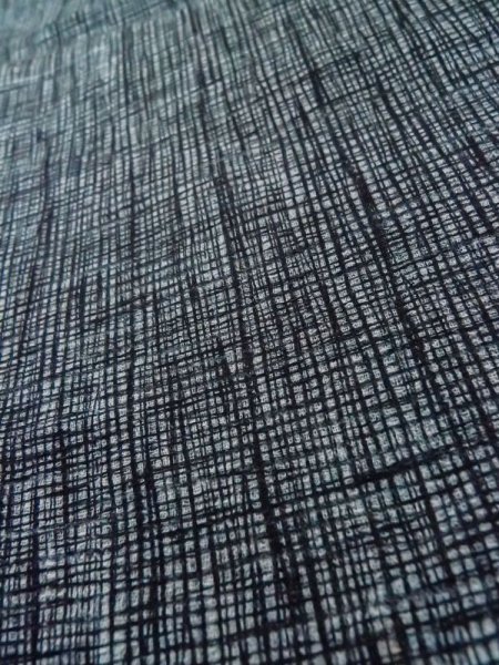 画像7: M0214E  男性用浴衣 男性用着物 筒袖 化繊   紺, 抽象的模様 【中古】 【USED】 【リサイクル】 ★★☆☆☆ (7)