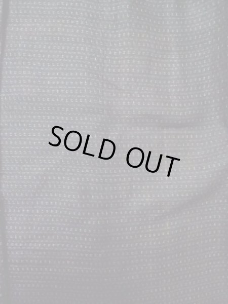 画像3: M0214G  男性用着物 男性用着物 能登上布 麻   黒, 幾何学模様 【中古】 【USED】 【リサイクル】 ★☆☆☆☆ (3)