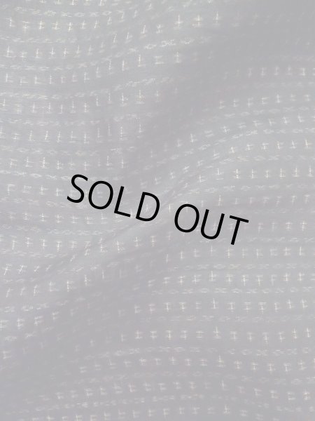 画像9: M0214G  男性用着物 男性用着物 能登上布 麻   黒, 幾何学模様 【中古】 【USED】 【リサイクル】 ★☆☆☆☆ (9)