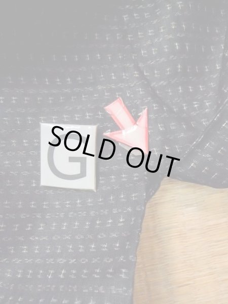 画像18: M0214G  男性用着物 男性用着物 能登上布 麻   黒, 幾何学模様 【中古】 【USED】 【リサイクル】 ★☆☆☆☆ (18)