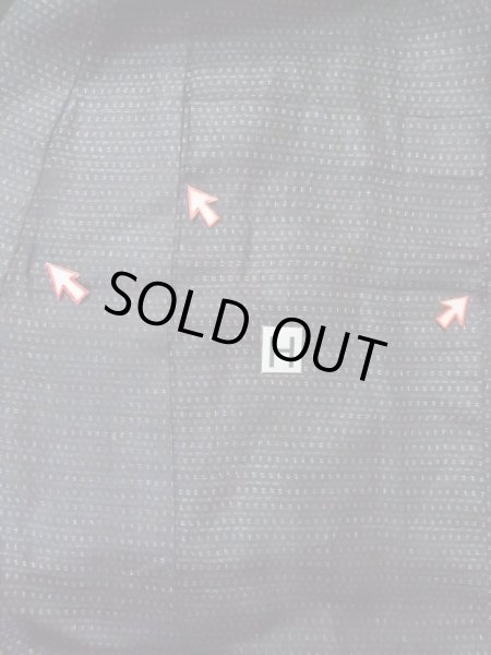 画像19: M0214G  男性用着物 男性用着物 能登上布 麻   黒, 幾何学模様 【中古】 【USED】 【リサイクル】 ★☆☆☆☆ (19)