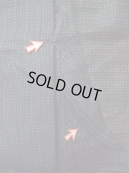 画像21: M0214G  男性用着物 男性用着物 能登上布 麻   黒, 幾何学模様 【中古】 【USED】 【リサイクル】 ★☆☆☆☆ (21)