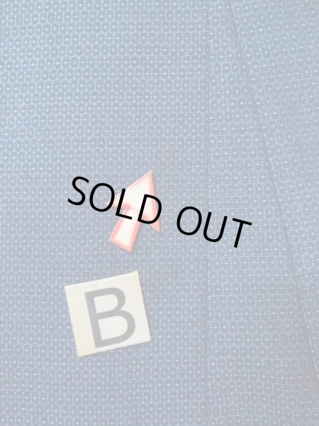 画像13: M0214H  男性用着物 男性用着物  ウール   紺, 亀甲 【中古】 【USED】 【リサイクル】 ★☆☆☆☆ (13)