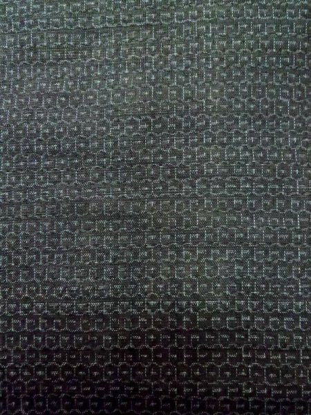 画像5: M0214I Mint  男性用着物 男性用着物  麻  茶色み 黒, 亀甲 【中古】 【USED】 【リサイクル】 ★★★★☆ (5)