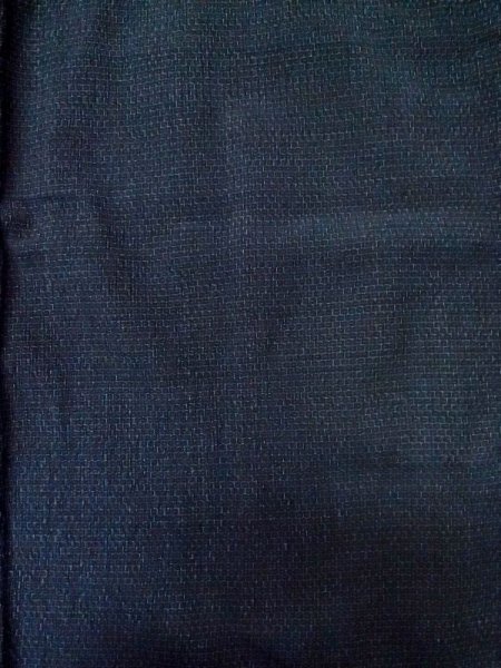 画像3: M0214L  男性用着物 男性用着物 塩沢紬 シルク(正絹)  青み 黒, 亀甲 【中古】 【USED】 【リサイクル】 ★★★★☆ (3)