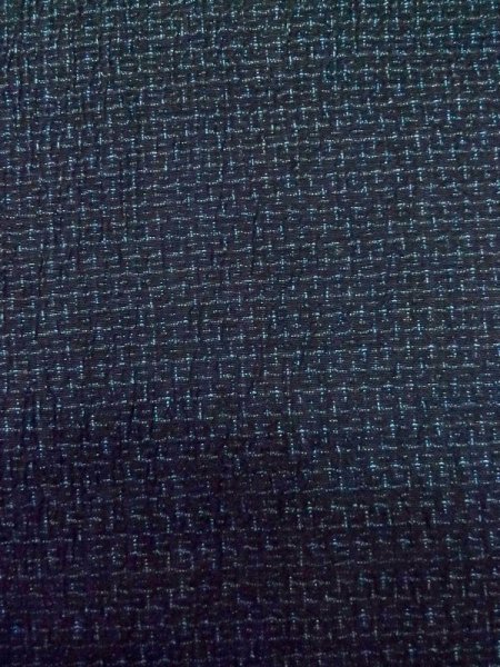 画像6: M0214L  男性用着物 男性用着物 塩沢紬 シルク(正絹)  青み 黒, 亀甲 【中古】 【USED】 【リサイクル】 ★★★★☆ (6)