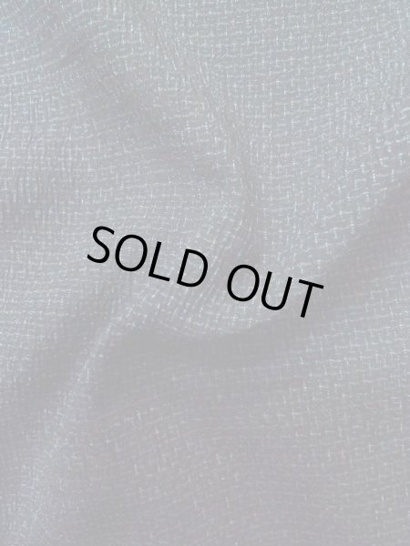 画像10: M0214L  男性用着物 男性用着物 塩沢紬 シルク（正絹）  青み 黒, 亀甲 【中古】 【USED】 【リサイクル】 ★★★★☆ (10)