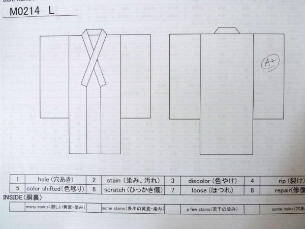 画像11: M0214L  男性用着物 男性用着物 塩沢紬 シルク(正絹)  青み 黒, 亀甲 【中古】 【USED】 【リサイクル】 ★★★★☆ (11)