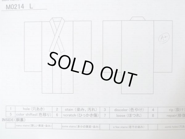 画像11: M0214L  男性用着物 男性用着物 塩沢紬 シルク（正絹）  青み 黒, 亀甲 【中古】 【USED】 【リサイクル】 ★★★★☆ (11)