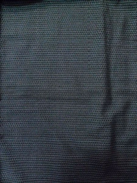 画像3: M0214N  男性用着物 男性用着物  シルク（正絹）   黒, 幾何学模様 【中古】 【USED】 【リサイクル】 ★☆☆☆☆ (3)