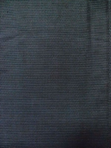 画像4: M0214N  男性用着物 男性用着物  シルク（正絹）   黒, 幾何学模様 【中古】 【USED】 【リサイクル】 ★☆☆☆☆ (4)