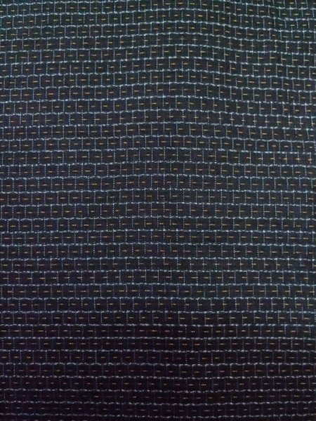 画像5: M0214N  男性用着物 男性用着物  シルク（正絹）   黒, 幾何学模様 【中古】 【USED】 【リサイクル】 ★☆☆☆☆ (5)