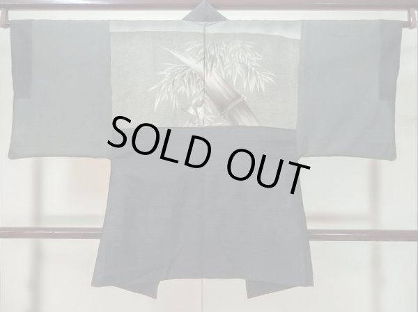 画像3: M0214Y Mint  男性用羽織 男性用着物  シルク（正絹）   黒, 亀甲 【中古】 【USED】 【リサイクル】 ★★★★☆ (3)