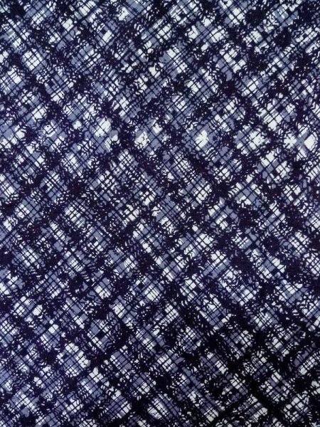 画像3: M0301C  浴衣(日本製) 女性用着物  綿   青, 抽象的模様 【中古】 【USED】 【リサイクル】 ★★★☆☆ (3)