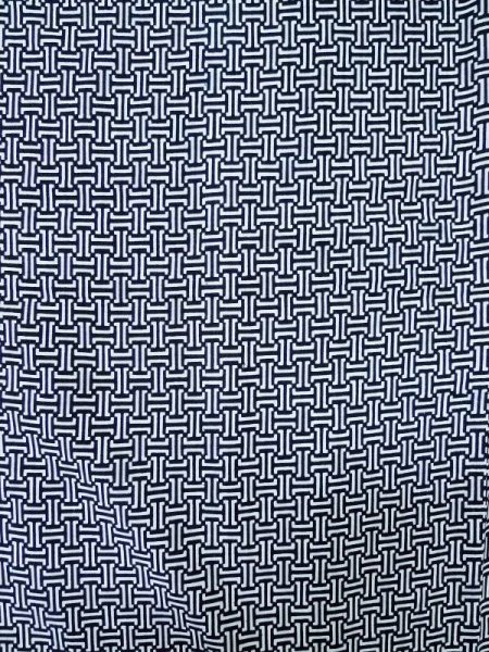 画像3: M0301D  男性用浴衣 男性用着物  綿   藍, 幾何学模様 【中古】 【USED】 【リサイクル】 ★★★☆☆ (3)