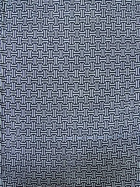 画像4: M0301D  男性用浴衣 男性用着物  綿   藍, 幾何学模様 【中古】 【USED】 【リサイクル】 ★★★☆☆ (4)