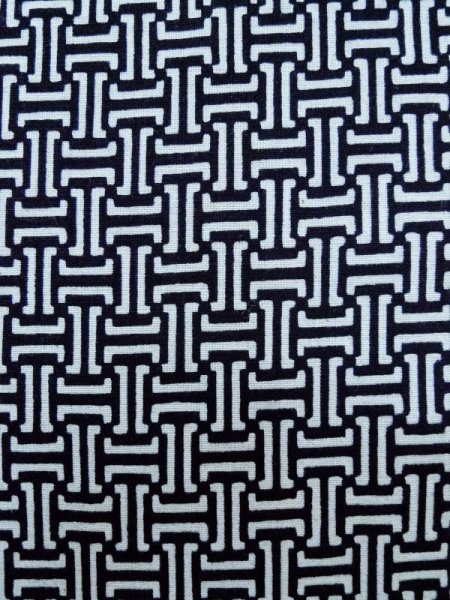 画像6: M0301D  男性用浴衣 男性用着物  綿   藍, 幾何学模様 【中古】 【USED】 【リサイクル】 ★★★☆☆ (6)