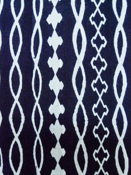 画像6: M0301E  男性用浴衣 男性用着物  綿   藍, 抽象的模様 【中古】 【USED】 【リサイクル】 ★★★☆☆ (6)
