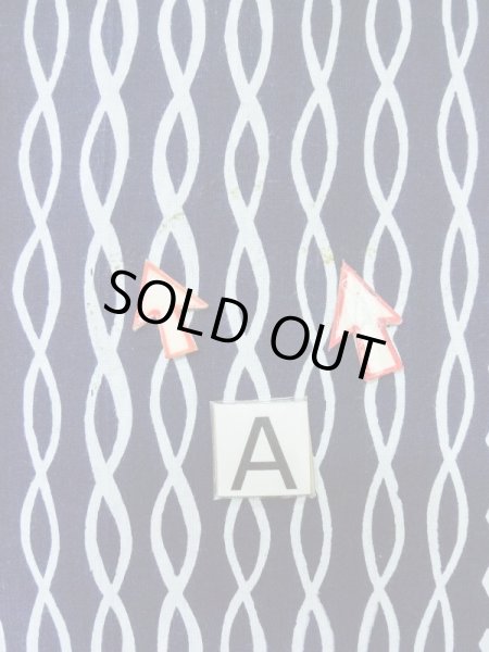 画像12: M0301E  男性用浴衣 男性用着物  綿   藍, 抽象的模様 【中古】 【USED】 【リサイクル】 ★★★☆☆ (12)