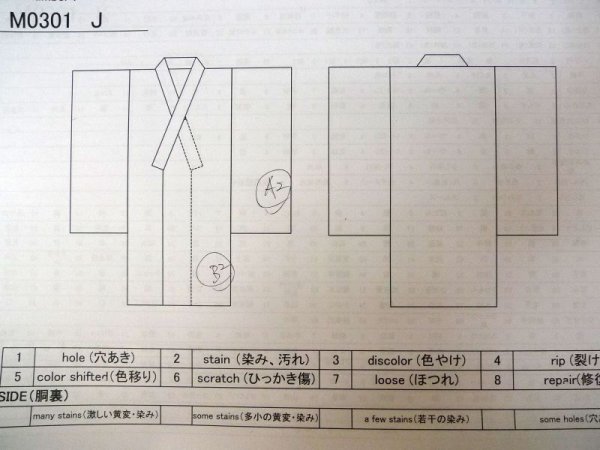 画像11: M0301J  男性用浴衣 男性用着物  麻   黒, 抽象的模様 【中古】 【USED】 【リサイクル】 ★★★☆☆ (11)