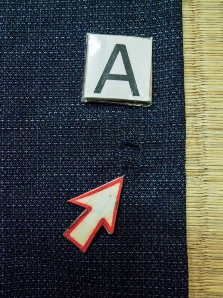 画像12: M0301P  男性用着物 男性用着物  ウール   紺, 線 【中古】 【USED】 【リサイクル】 ★☆☆☆☆ (12)