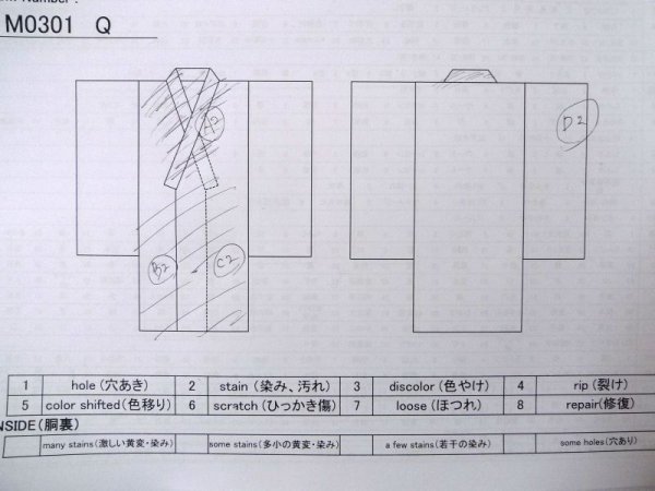 画像11: M0301Q  男性用着物 男性用着物  シルク(正絹)   茶色, 抽象的模様 【中古】 【USED】 【リサイクル】 ★★☆☆☆ (11)