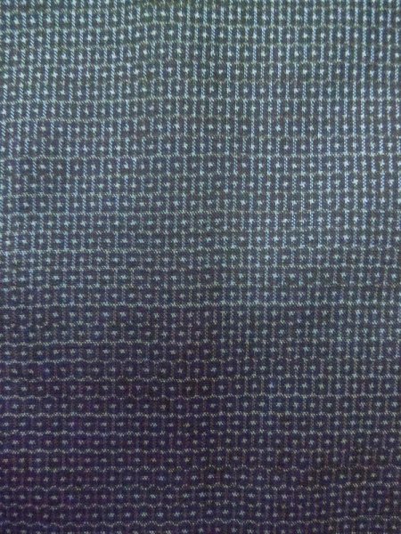 画像5: M0301S  男性用着物 男性用着物  シルク(正絹) 淡い 深い 青, 亀甲 【中古】 【USED】 【リサイクル】 ★★★☆☆ (5)