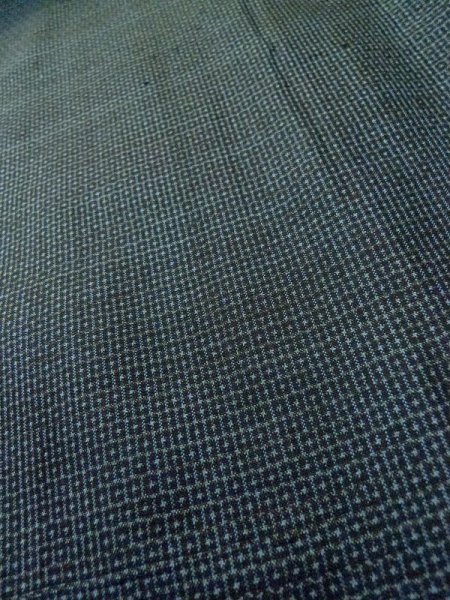 画像8: M0301S  男性用着物 男性用着物  シルク(正絹) 淡い 深い 青, 亀甲 【中古】 【USED】 【リサイクル】 ★★★☆☆ (8)