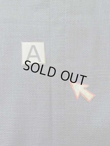 画像12: M0301S  男性用着物 男性用着物  シルク（正絹） 淡い 深い 青, 亀甲 【中古】 【USED】 【リサイクル】 ★★★☆☆ (12)