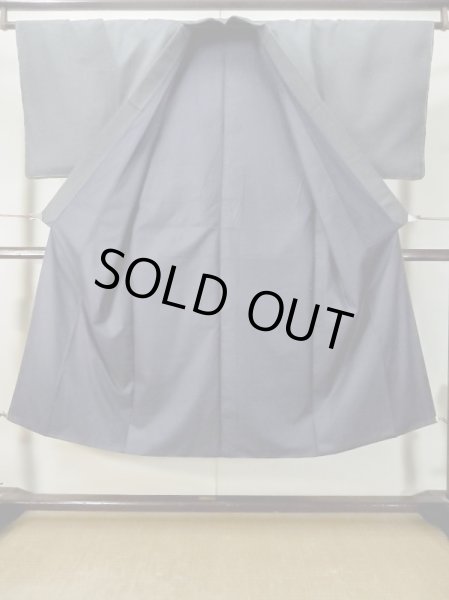 画像2: M0301W Mint  男性用着物 男性用着物  シルク(正絹)  淡い 青, 亀甲 【中古】 【USED】 【リサイクル】 ★★★★☆ (2)