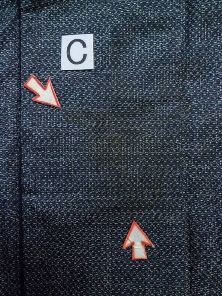 画像13: M0301X  男性用着物 男性用着物  シルク(正絹) 淡い 深い 青, 抽象的模様 【中古】 【USED】 【リサイクル】 ★☆☆☆☆ (13)