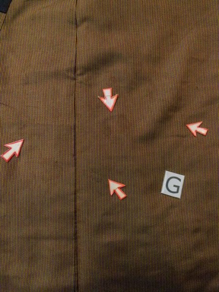 画像19: M0301Y  男性用着物 男性用着物 綿入り シルク(正絹)   茶色, 縞 【中古】 【USED】 【リサイクル】 ★☆☆☆☆ (19)