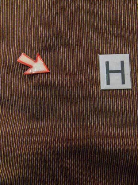 画像20: M0301Y  男性用着物 男性用着物 綿入り シルク(正絹)   茶色, 縞 【中古】 【USED】 【リサイクル】 ★☆☆☆☆ (20)