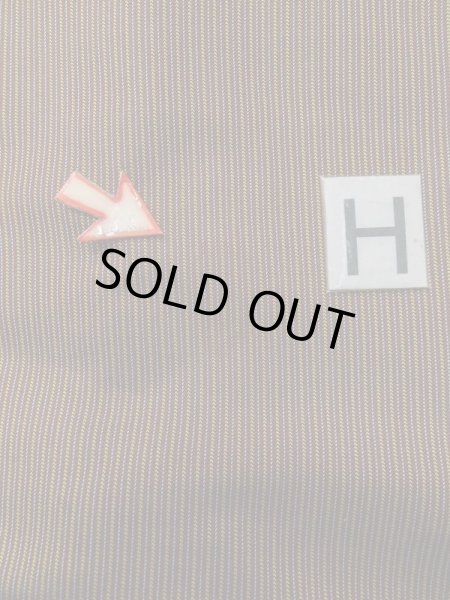 画像20: M0301Y  男性用着物 男性用着物 綿入り シルク（正絹）   茶色, 縞 【中古】 【USED】 【リサイクル】 ★☆☆☆☆ (20)