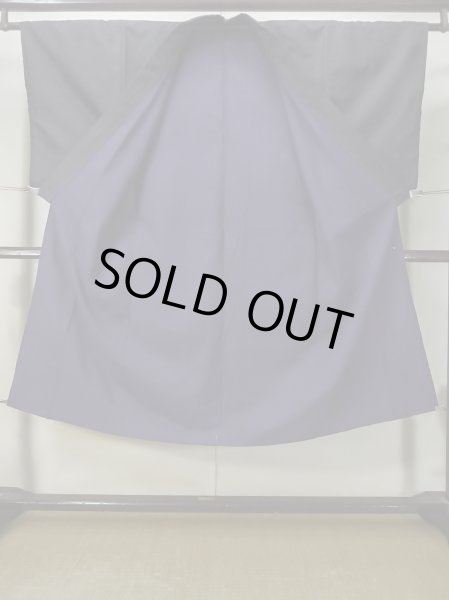 画像2: M0301Z  男性用着物 男性用着物  シルク(正絹)   黒, チェック柄 【中古】 【USED】 【リサイクル】 ★☆☆☆☆ (2)