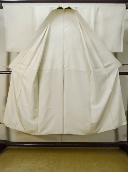 画像2: M0302A  男性用着物 男性用着物  シルク(正絹)   白,  【中古】 【USED】 【リサイクル】 ★★☆☆☆ (2)