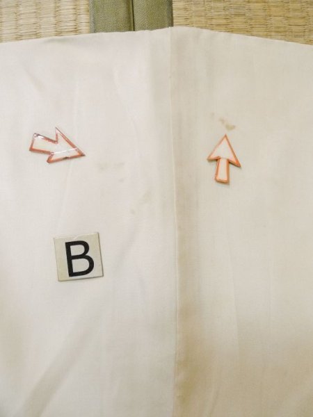 画像13: M0302A  男性用着物 男性用着物  シルク(正絹)   白,  【中古】 【USED】 【リサイクル】 ★★☆☆☆ (13)