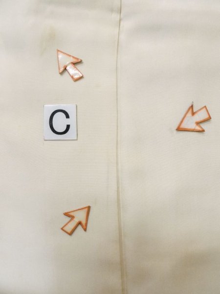 画像14: M0302A  男性用着物 男性用着物  シルク(正絹)   白,  【中古】 【USED】 【リサイクル】 ★★☆☆☆ (14)