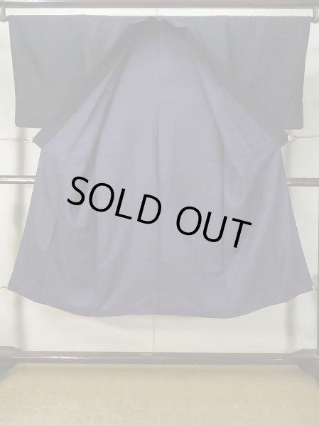 画像2: M0302C  男性用着物 男性用着物  シルク(正絹)   黒,  【中古】 【USED】 【リサイクル】 ★★☆☆☆ (2)