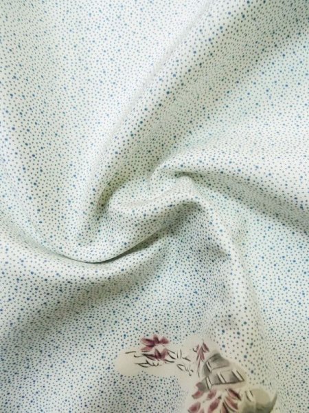 画像12: M0307B  小紋 女性用着物  シルク(正絹)   白, 菊 【中古】 【USED】 【リサイクル】 ★★☆☆☆ (12)