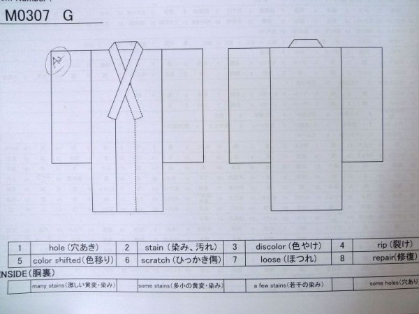 画像18: M0307G  小紋 女性用着物  シルク(正絹)  光沢のある 山吹, 桜 【中古】 【USED】 【リサイクル】 ★★★★☆ (18)