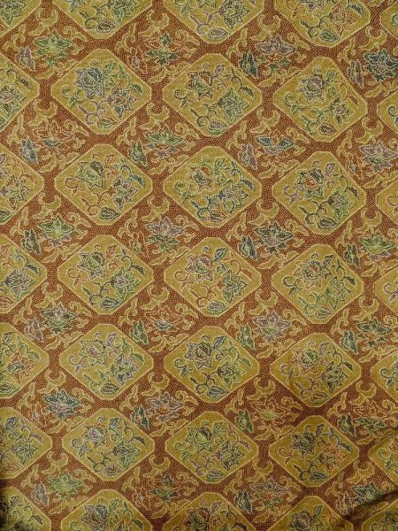 画像3: M0307I  小紋 女性用着物  シルク(正絹) 淡い 深い 茶色, 菱 淡い【中古】 【USED】 【リサイクル】 ★★★★☆ (3)