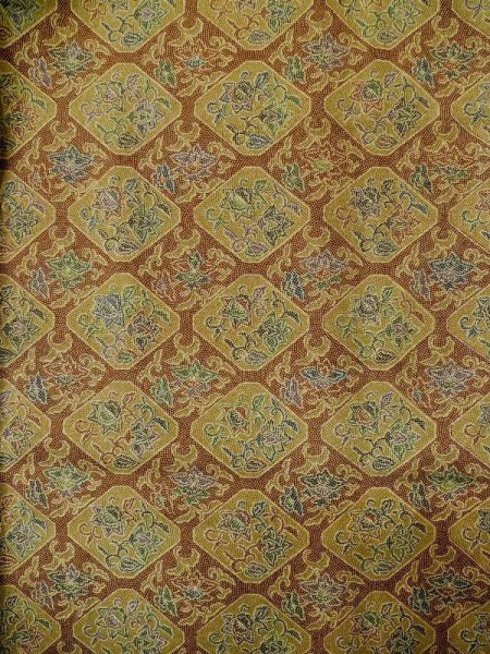 画像4: M0307I  小紋 女性用着物  シルク(正絹) 淡い 深い 茶色, 菱 淡い【中古】 【USED】 【リサイクル】 ★★★★☆ (4)