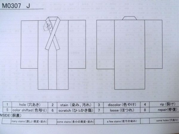 画像11: M0307J  小紋 女性用着物  シルク(正絹)   ベージュ, 幾何学模様 【中古】 【USED】 【リサイクル】 ★★★☆☆ (11)