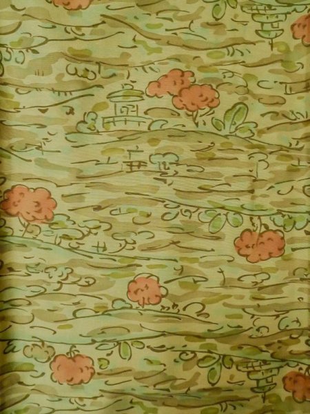 画像3: M0307L  小紋 女性用着物  シルク(正絹) 淡い 薄い トープ, 抽象的模様 【中古】 【USED】 【リサイクル】 ★★☆☆☆ (3)