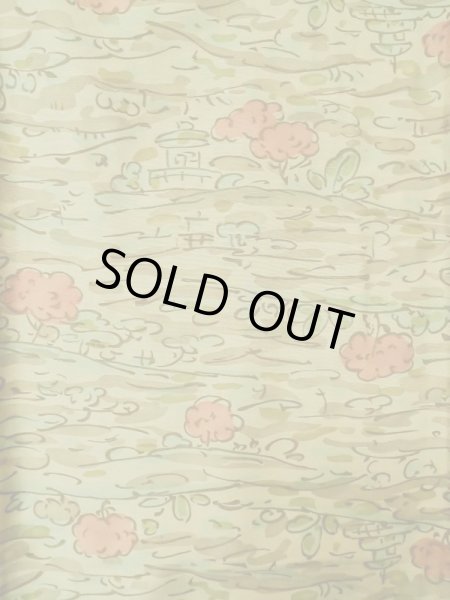 画像3: M0307L  小紋 女性用着物  シルク（正絹） 淡い 薄い トープ, 抽象的模様 【中古】 【USED】 【リサイクル】 ★★☆☆☆ (3)