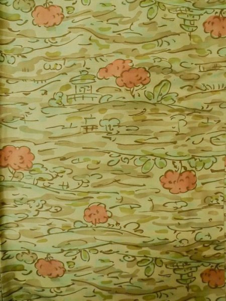 画像4: M0307L  小紋 女性用着物  シルク(正絹) 淡い 薄い トープ, 抽象的模様 【中古】 【USED】 【リサイクル】 ★★☆☆☆ (4)