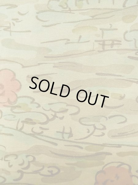 画像6: M0307L  小紋 女性用着物  シルク（正絹） 淡い 薄い トープ, 抽象的模様 【中古】 【USED】 【リサイクル】 ★★☆☆☆ (6)